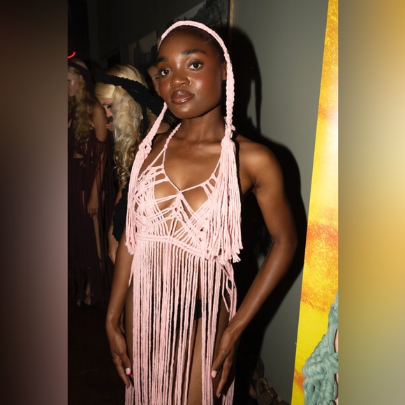 Handmade Macramé Corset Rope Dress - Picture 13 of 14